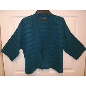 Liz Claiborne Knit Bolero/Shrug, Green/Teal, Short Sleeve, XL